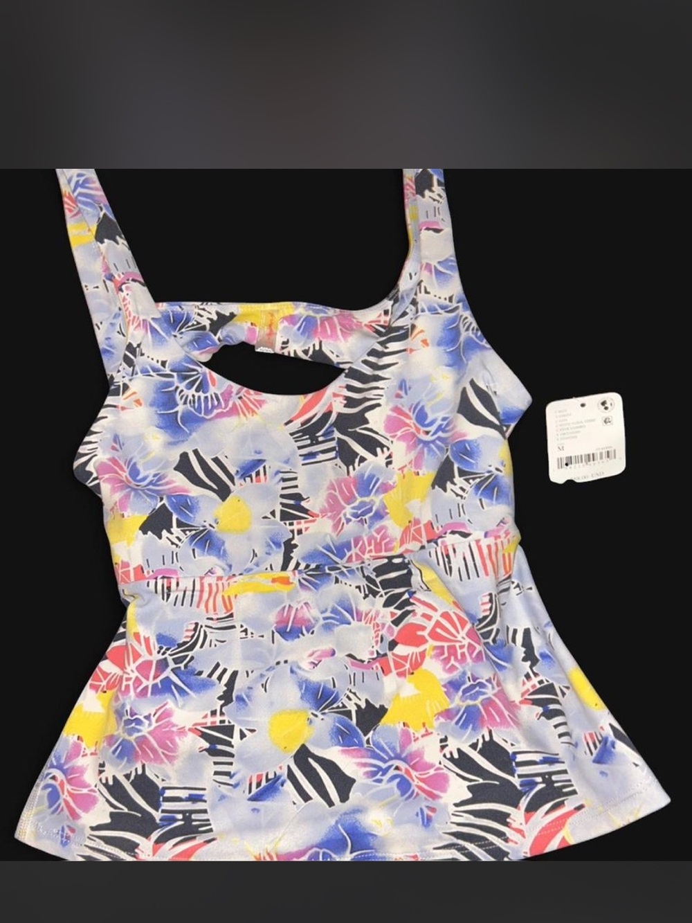 Free People Movement tank Top - Multicolor with open back cut outs